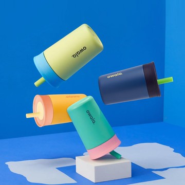 Blender x Owala Kids' Tumbler兒童三層不鏽鋼矽膠吸管水壺355ml