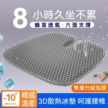 🔥蜂巢坐墊🔥凝膠坐墊 蜂巢凝膠坐墊 減壓坐墊 透氣坐墊 矽膠坐墊 送防塵布套 蜂窩冰坐墊 雙麵蜂巢汽車坐墊 輪椅坐墊