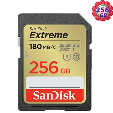 SanDisk 256GB 256G SD【180MB/s Extreme】SDXC SDSDXVV-256G 4K U3 A2 V30 相機記憶卡｜APP賺6%點數回饋
