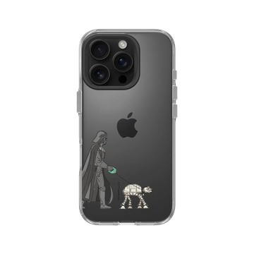 iPhone 16 Pro Clear 透明 - 迪士尼-星際大戰 Star Wars - 黑武士-散步-幽默系列