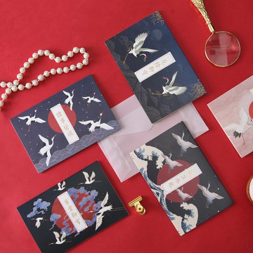 唐風節日賀卡 圣誕卡片 創意祝福賀卡  七夕節日賀卡 教師節賀卡