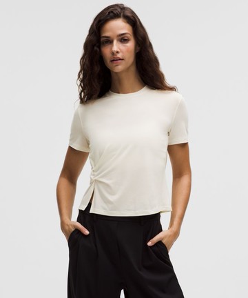 Side-Twist Short-Sleeve Shirt Size Large