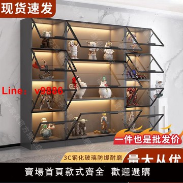 【台灣公司保固】定制書柜帶玻璃門整墻防塵書架輕奢手辦樂高模型展示陳列家用客廳