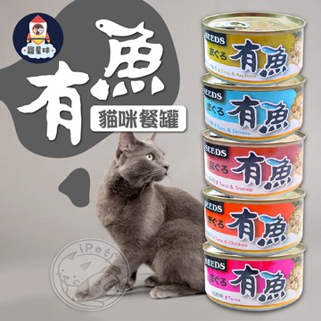 【寵星球】有魚貓餐罐 SEEDS惜時 Have fish 貓餐罐 貓咪罐頭 寵物罐頭 貓罐 170G 聖萊西 貓咪點心