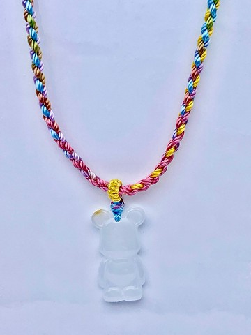 平安 - 翡翠小熊吊飾連項繩