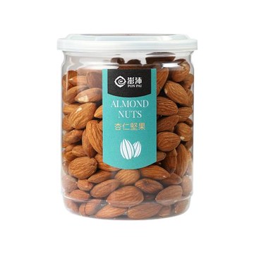 【澎沛古溜】  高品質杏仁果顏色較淺偏橢圓非油炸手工自然農法養生杏仁堅果(280g 易拉罐)
