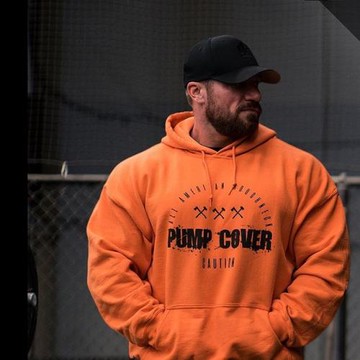 肌肉歐美兄弟秋季跑步運動連帽衛衣男外套健身訓練服男套頭衫帶帽