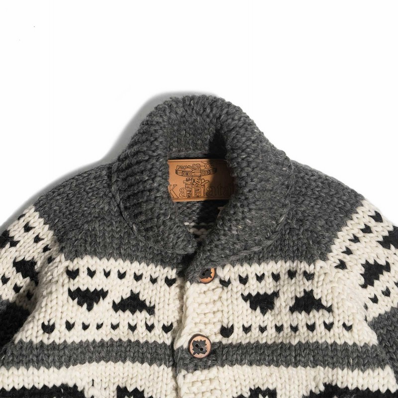 新品未使用 カウチンセーター カナダ製 メープルボタン ウール カーディガン 新品未使用 カウチンセーター カナダ製 メープルボタン ウール