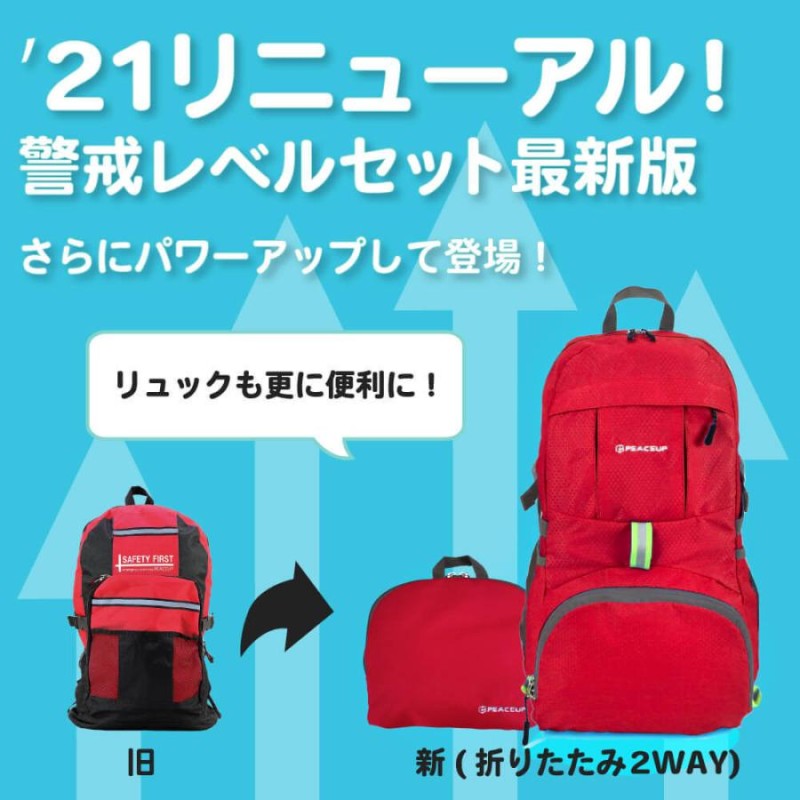 防災セット 点 避難グッズ 警戒レベル3 リュック 非常用 災害