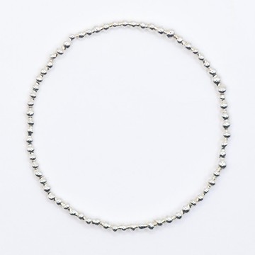 不規則銀珠手環