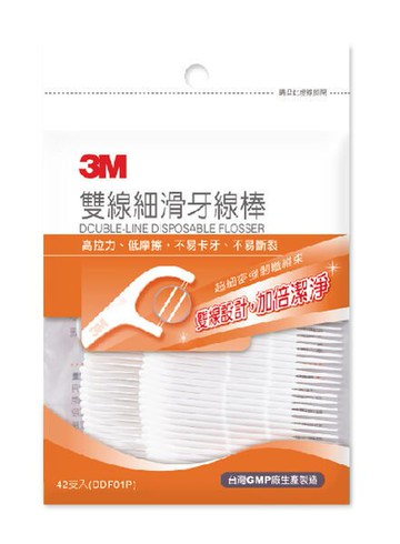 3M 雙線細滑牙線棒 42入/包