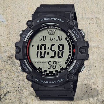 AE-1500WH-1A 運動休閒 大錶面電子錶 (錶徑5.1公分)