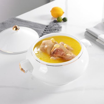 隔水燉燉盅酒店陶瓷餐具特大號帶蓋雙耳大湯盅宮廷佛跳墻位上盅