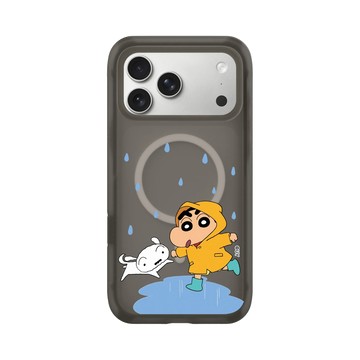 iPhone 17 Pro Max AirX 本質黑 - 蠟筆小新 Crayon Shinchan - 小新小白雨天散步