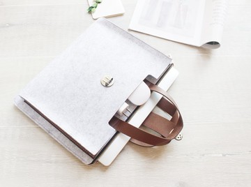 淺灰色 電腦保護套 毛氈套 筆電包 電腦包 MacBook Air 13吋 182