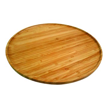 CAPTAIN STAG 鹿牌 竹製圓形餐盤 28cm  原木色  1個