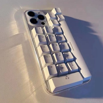 【台灣發貨 特價處理】超個性~立體鍵盤適用iPhone15promax蘋果13手機殼趣味14pro創意13