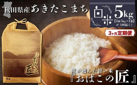 秋田県産おばこの匠あきたこまち　5kg （5kg×1袋）白米