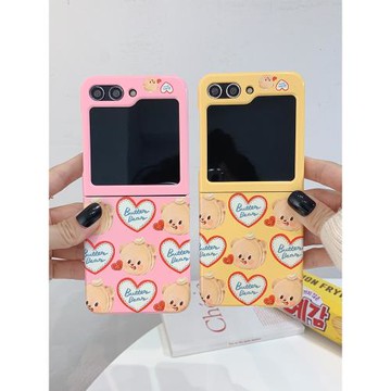 黃油小熊適用三星zflip6/5手機殼折疊屏4代W25flip心系天下大視窗全包防摔女新款超好看韓國菲林硬保護外套