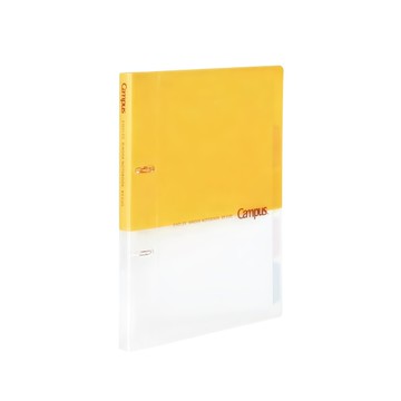KOKUYO Campus 2孔活頁講義夾 附PP製彩色索引頁 能收納100張紙張  黃色  1個