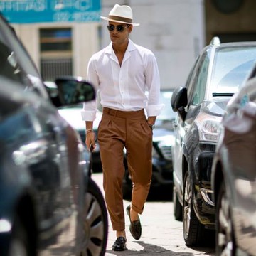 懷舊復古廓爾喀褲gurkha 薄款休閑九分褲錐型寬松挺括中高腰褲潮