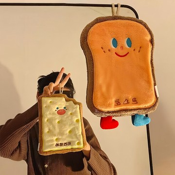珊瑚絨掛式擦手巾｜加厚吸水瞬乾｜浴室卡通擦手帕｜可愛洗手小方巾