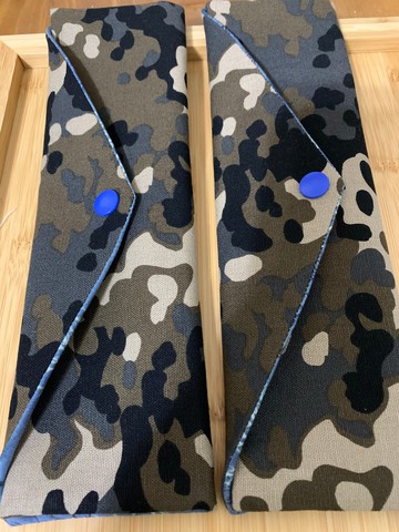 文青風環保筷袋 酷帥迷彩 獨特藍 收納 禮物 吸管袋