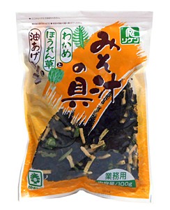 ★まとめ買い★　理研　みそ汁の具　わかめとほうれん草と油あげ　１００ｇ　×20個