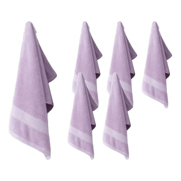 純棉毛巾  丁香紫  6個