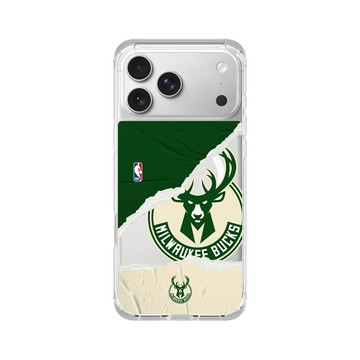 iPhone 17 Pro Max ClearX (MagSafe 兼容) 晶透白 - NBA - 熱血系列-密爾瓦基公鹿 Milwaukee Bucks - Sweat and Tears