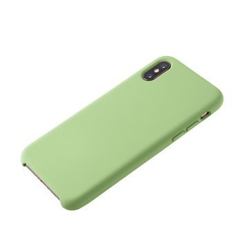 iPhone Xs Max 殼 【經典液態殼l沁夏系列】iPhone XS Max 手機殼 iXS Max 保護殼 矽膠殼 軟殼 (蘋果綠)