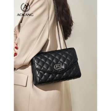 奧康鏈條包2025新款菱格小包包2026大容量單肩包女式小香風斜挎包