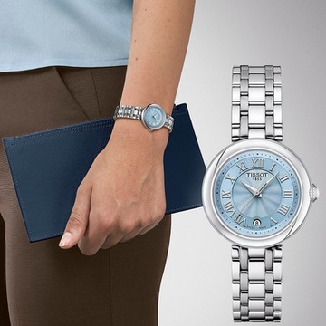 TISSOT 天梭 官方授權 BELLISSIMA 珍珠母貝羅馬石英女錶 新春開運 送禮首選-26mm T1260101113300