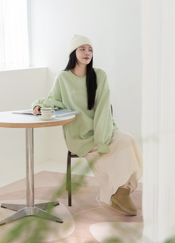 嫩嫩色內刷毛長上衣