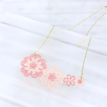 【訂製】櫻花蕾絲 項鍊 桜の花 Sakura Cherry Blossom Necklace