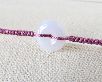 本命年【歲歲平安】平安扣翡翠絲光編織手鍊*SW65*招財開運