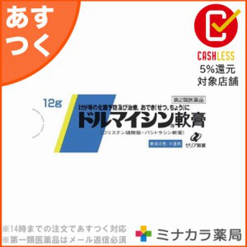 第2類医薬品 ドルマイシン軟膏 12g やけど 傷の化膿予防 かき壊しに 通販 Lineポイント最大1 0 Get Lineショッピング