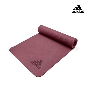 adidas 愛迪達 高階防滑抗菌瑜珈墊-5mm (野莓紅) 附贈背帶