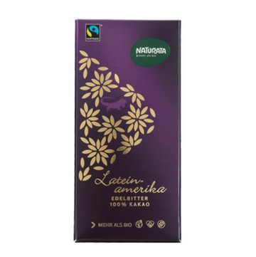 Naturata納圖拉 拉丁美洲100%黑巧克力80g