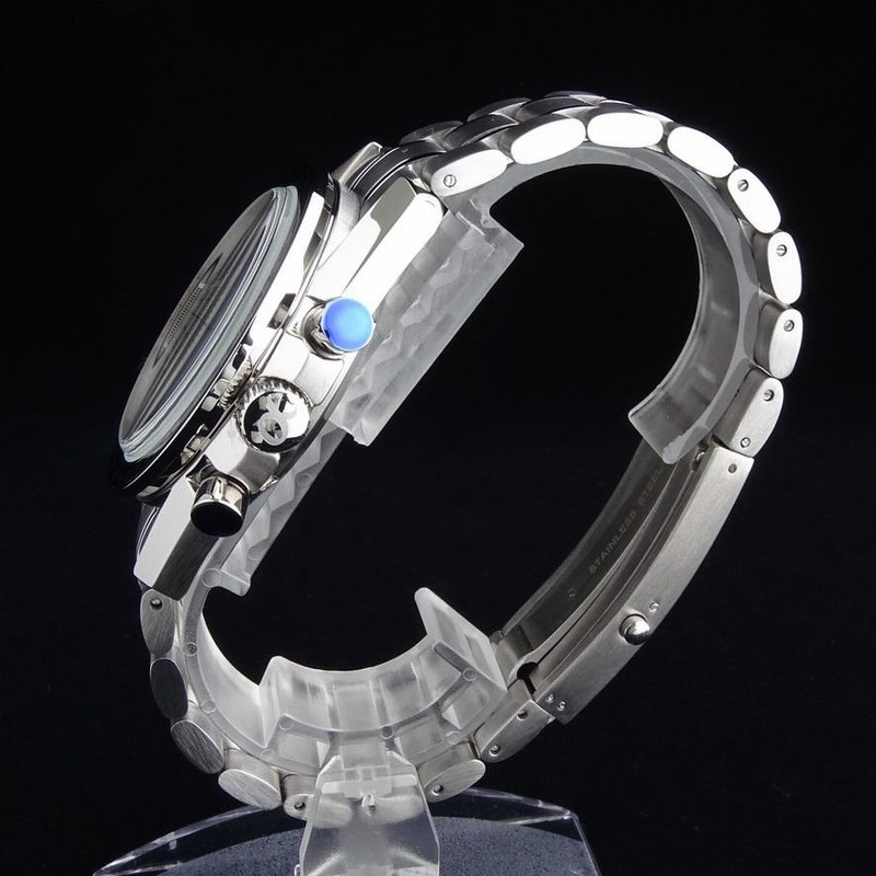 ALPHA アルファ メンズ腕時計 クロノグラフ 42mm 機械式 手巻き