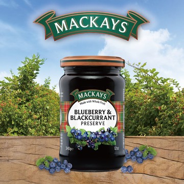 Mackays 蘇格蘭梅凱藍莓黑醋栗果醬 340g