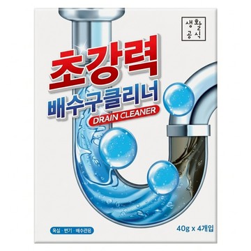 Saenghwalgongsik luv house 強效排水管疏通粉 4包  160g  1盒