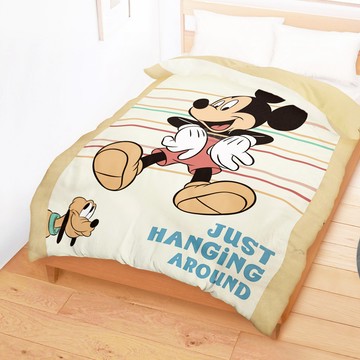 享夢城堡 雙人冬夏兩用被套6x7-迪士尼米奇MICKEY 兜圈圈-卡其