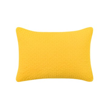 她在家 韓國製造 療癒顏料染純棉枕頭套 2入  2件  黃色的  40 x 60 厘米