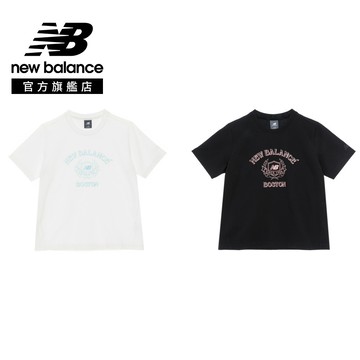 【New Balance】 NB 圓領短袖上衣_女性_黑/米杏任選_WT61U0F7BK/CIC