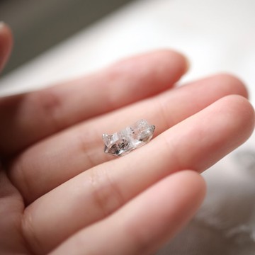 閃靈水晶純銀耳環　可改耳夾