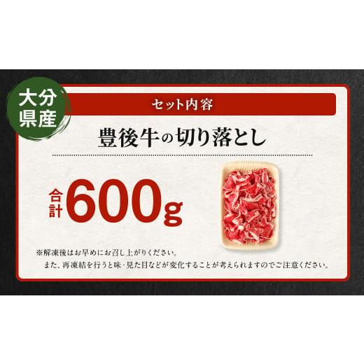 ふるさと納税 大分県 九重町 豊後牛 切り落とし 約600g 牛肉 国産 大分県産