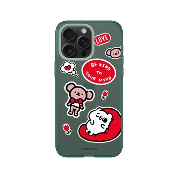 iPhone 15 Pro Max Clear 憂墨綠 - 爽爽貓 Song Song Meow by SECOND - Be Kind To Your Mind