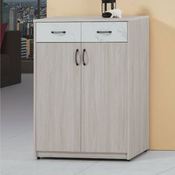 文創集 曼尼奇2.7尺二門二抽鞋櫃-81x40x105cm免組