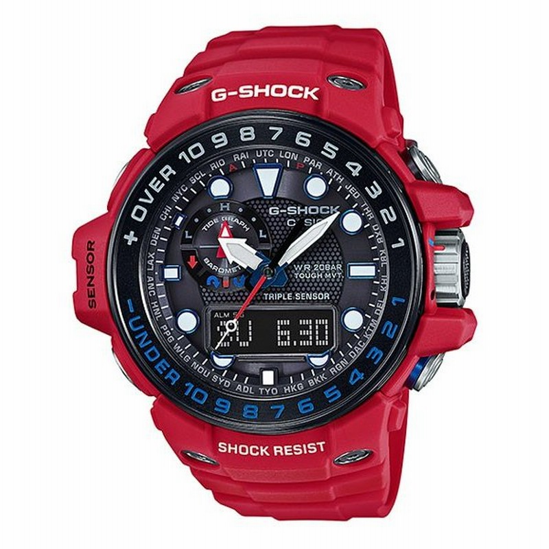 カシオ【G-SHOCK】電波ソーラーのガルフマスター◇GWN-1000RD-4ADR